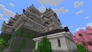 Himeji castle as seen from below (Image via Minecraft)